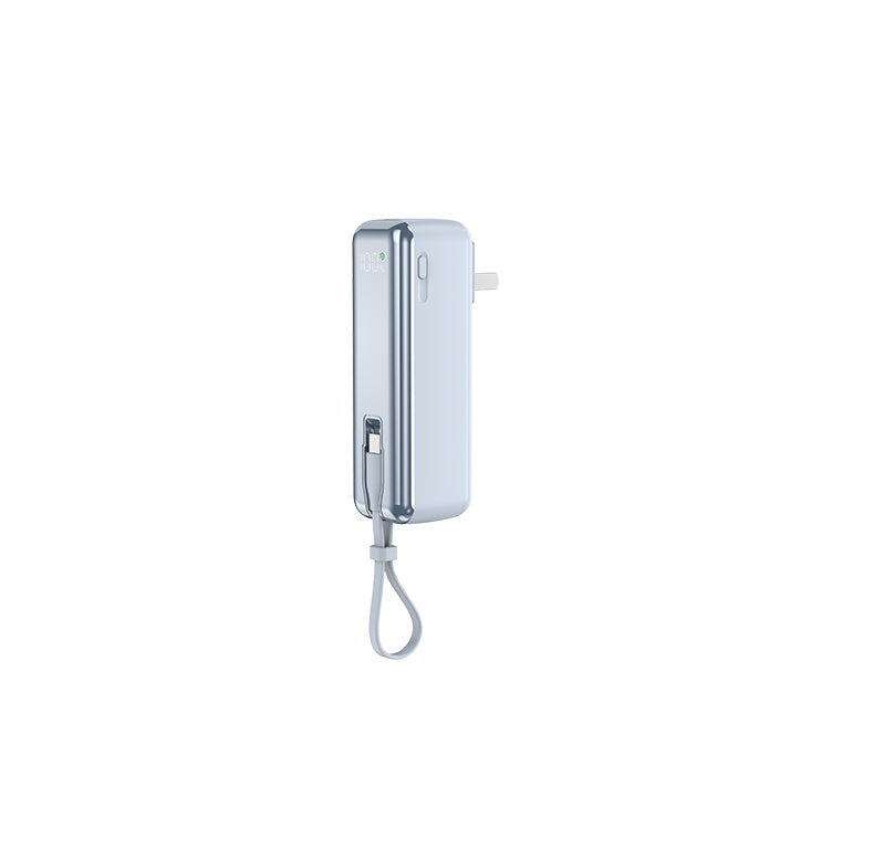 With its own line 5000 mAh AC plug 22.5W fast charging multicolor optional Power Bank