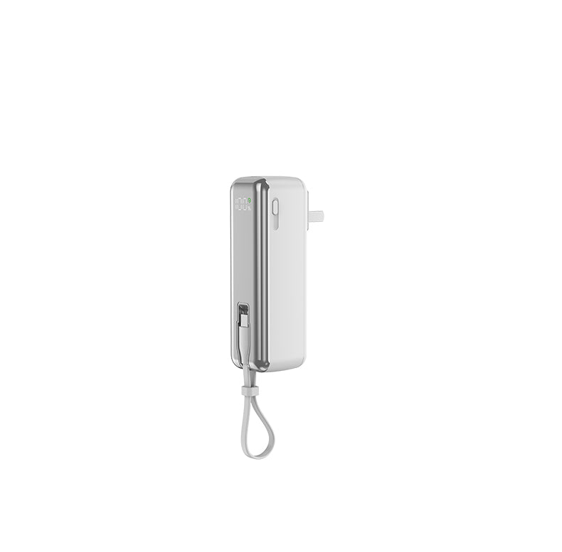 With its own line 5000 mAh AC plug 22.5W fast charging multicolor optional Power Bank