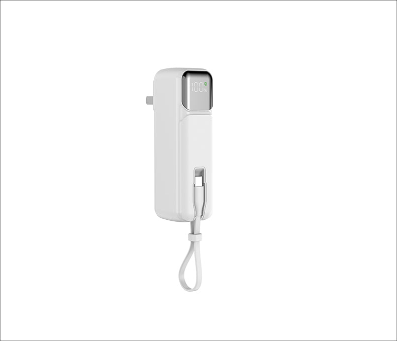 Self-contained AC plug 22.5W fast charging intelligent digital display charging 5000 mAh Power Bank