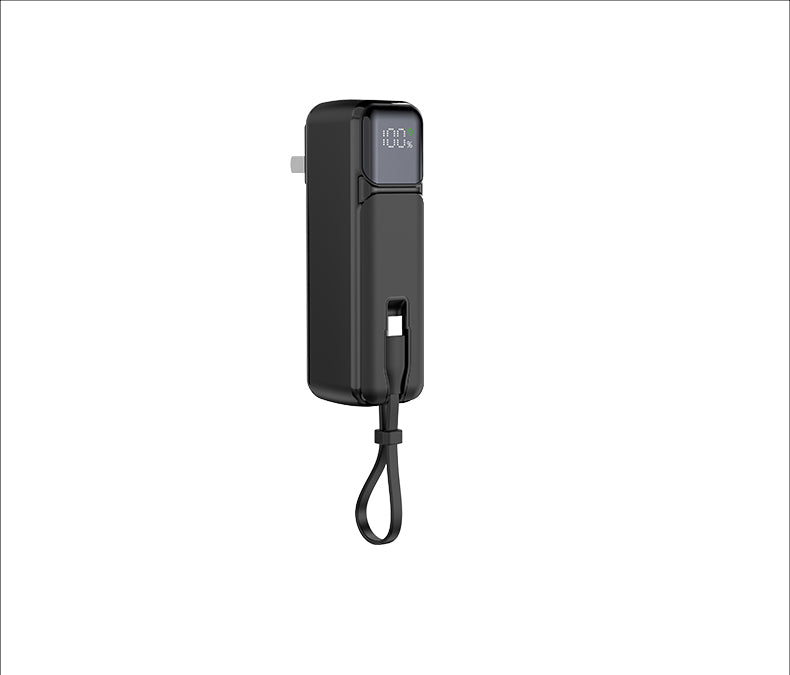 Self-contained AC plug 22.5W fast charging intelligent digital display charging 5000 mAh Power Bank