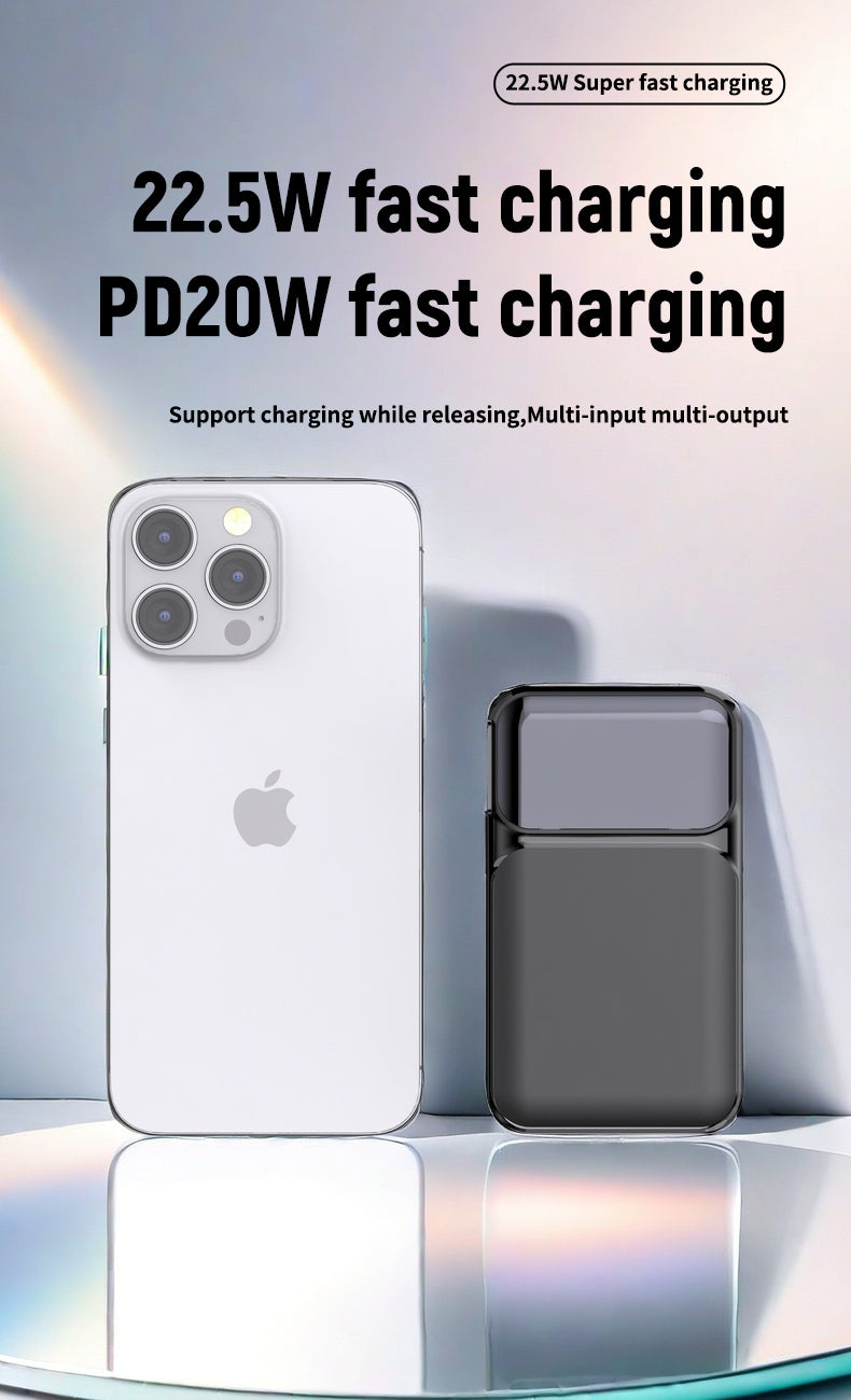 10000 mAh 22.5W fast-charging folding plug with its own line mobile power bank