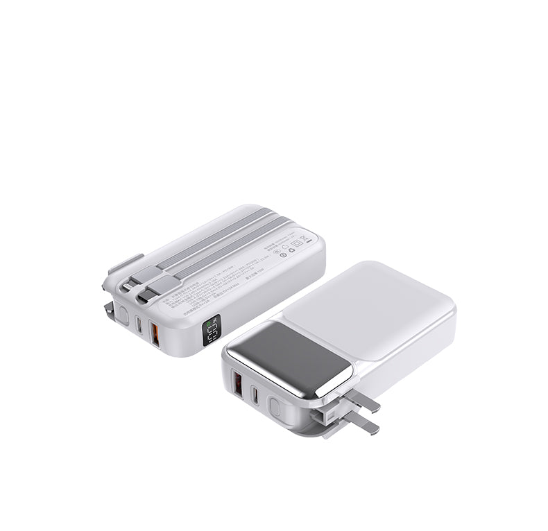 10000 mAh 22.5W fast-charging folding plug with its own line mobile power bank