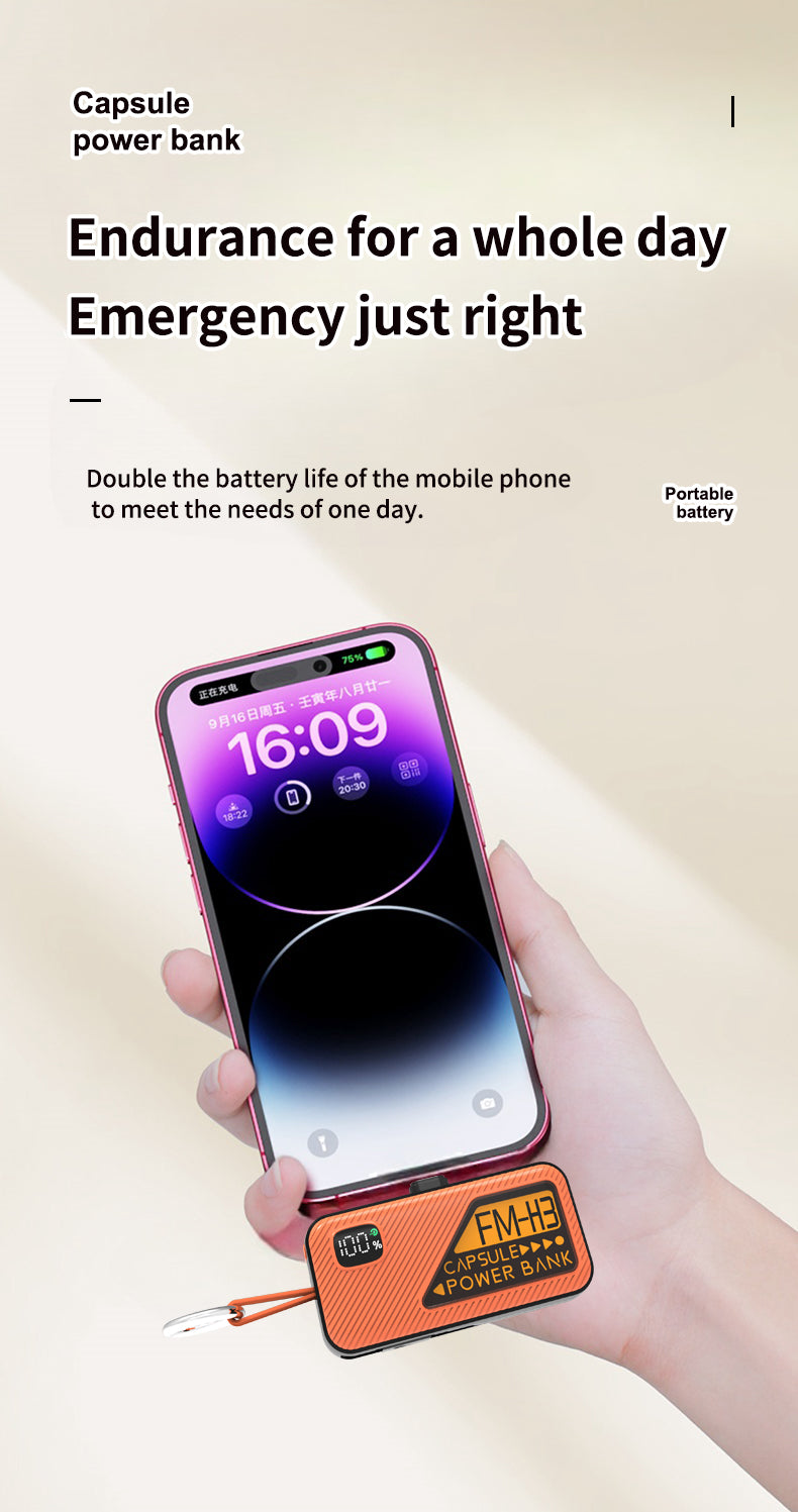 5000 mAh 3C Certified PD 20W Super Fast Charging Mobile Power Bank