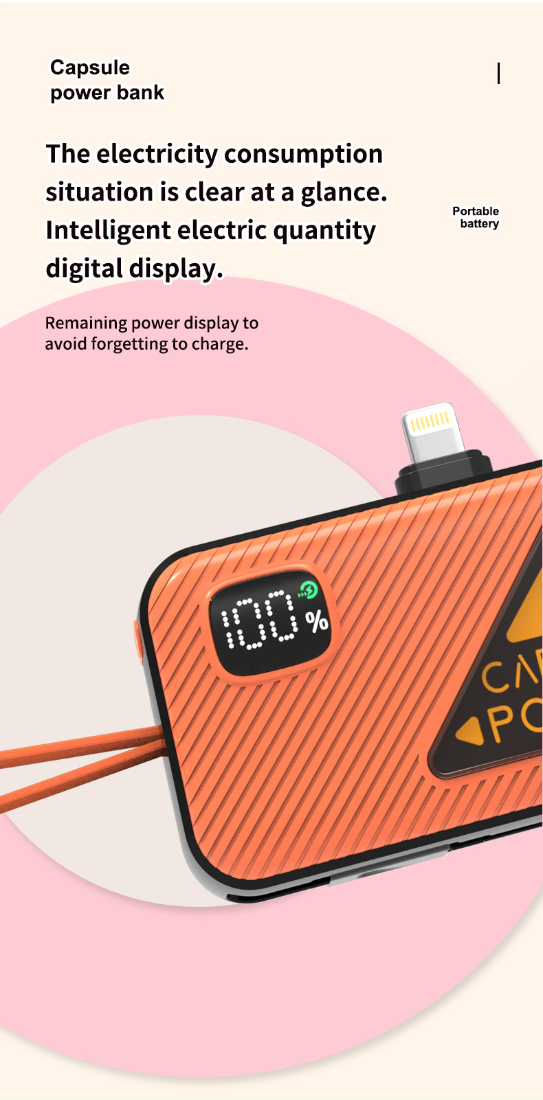 5000 mAh 3C Certified PD 20W Super Fast Charging Mobile Power Bank